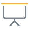 presentation icon yellow and gray presentation icon yellow and gray