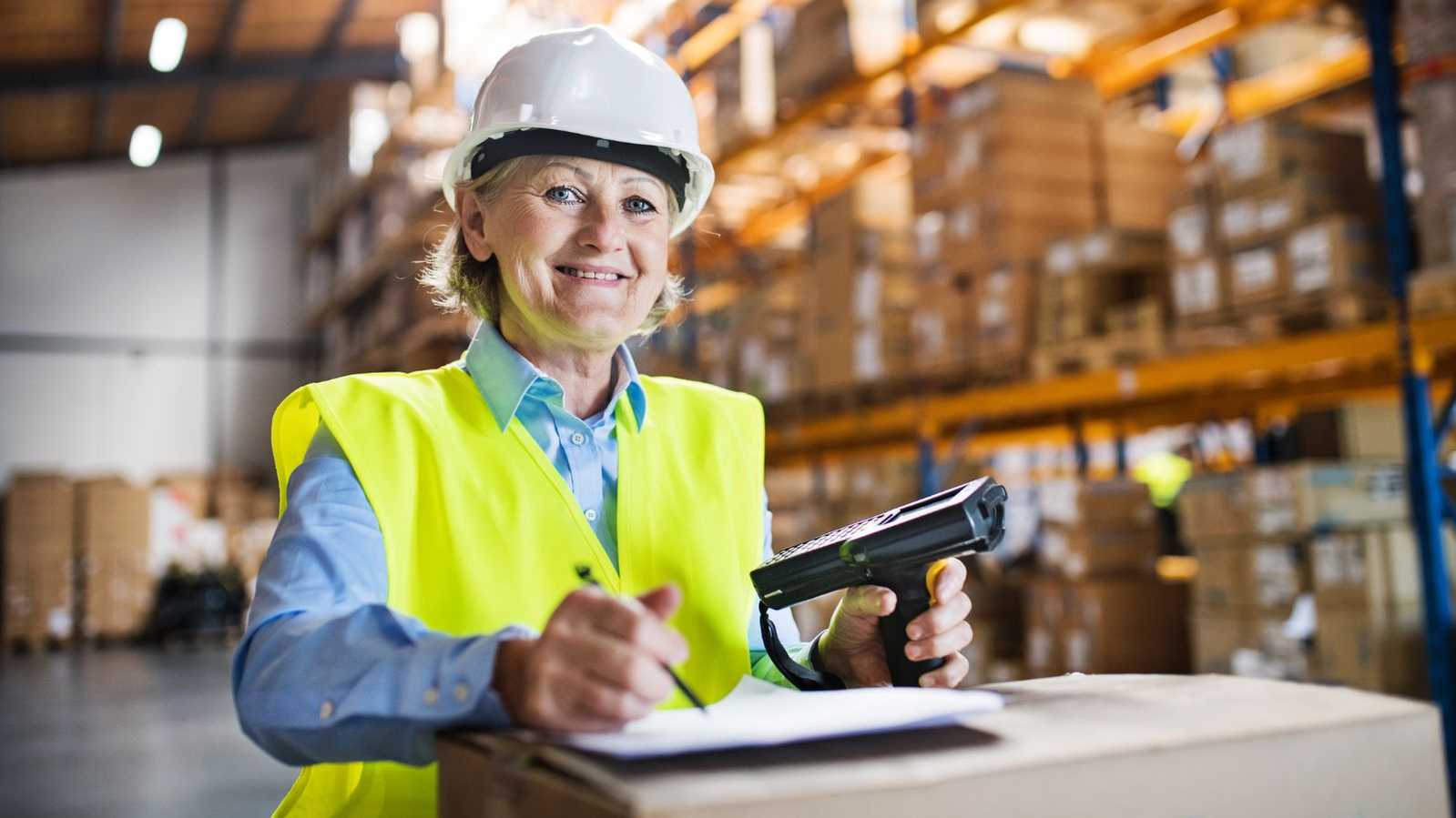 woman working in warehouse