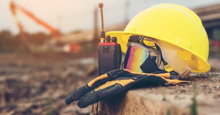 construction accessories on a construction site